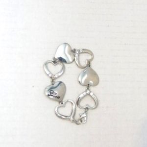 GUESS Heart Link w/ Rhinestones Bracelet